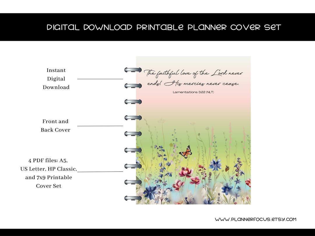 Printable Faith Planner Coverhappy Planner Cover Erin Condren Planner ...