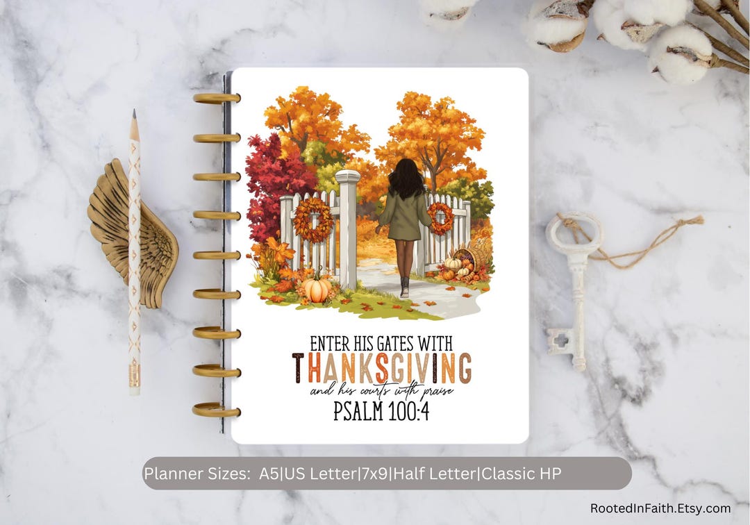 Printable Faith Planner Cover Happy Thanksgiving Planner Cover Happy ...