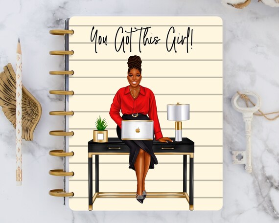 Boss Lady Happy Planner Printable Cover 2 Count Set | Etsy