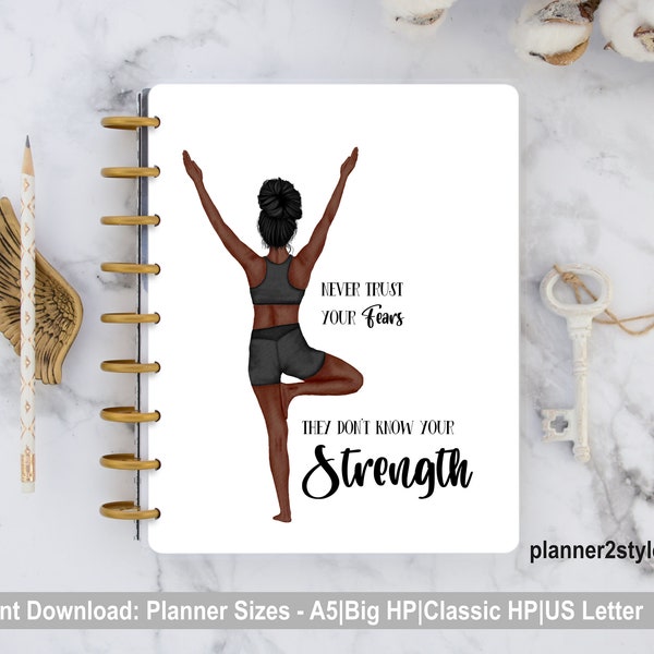 Yoga Exercise| Health Planner Cover| Self-Care| Happy Planner Printable Cover| Planner Dashboards| Digital Download