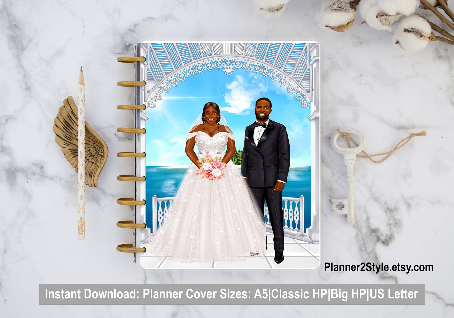 Wedding Planner Cover Bride and Groom Planner Printables Etsy