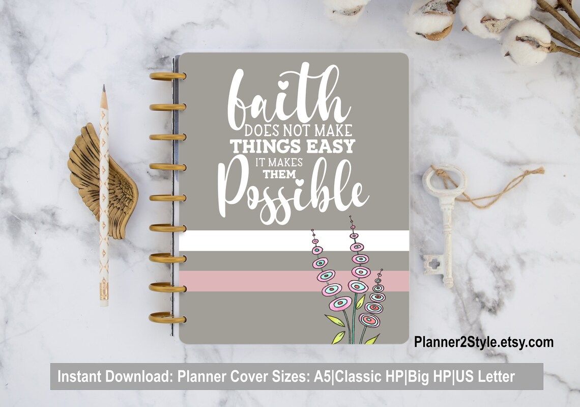 Christian Planner Cover Inspirational Printable Cover Etsy