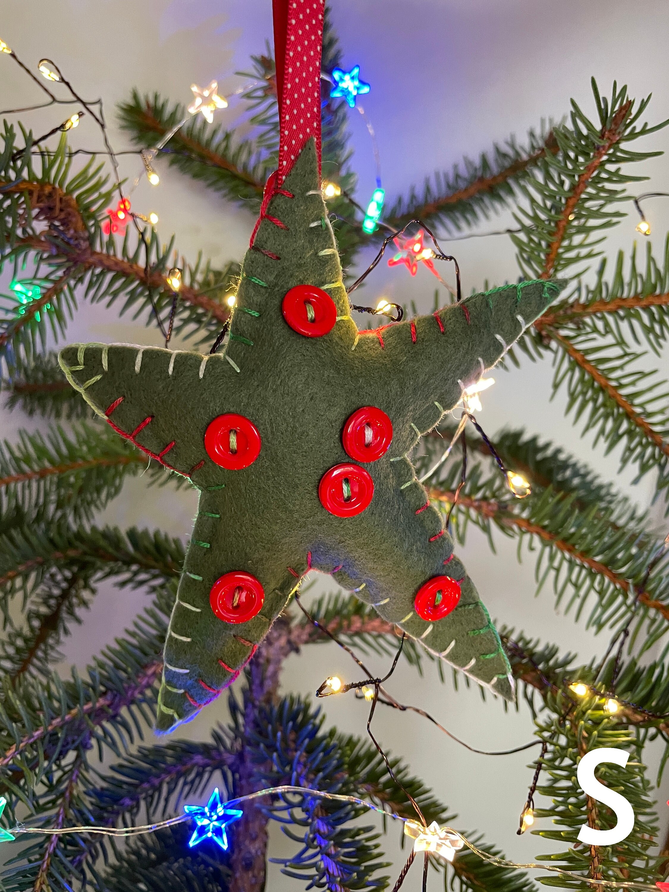 Christmas Tree Star Decorations Etsy UK