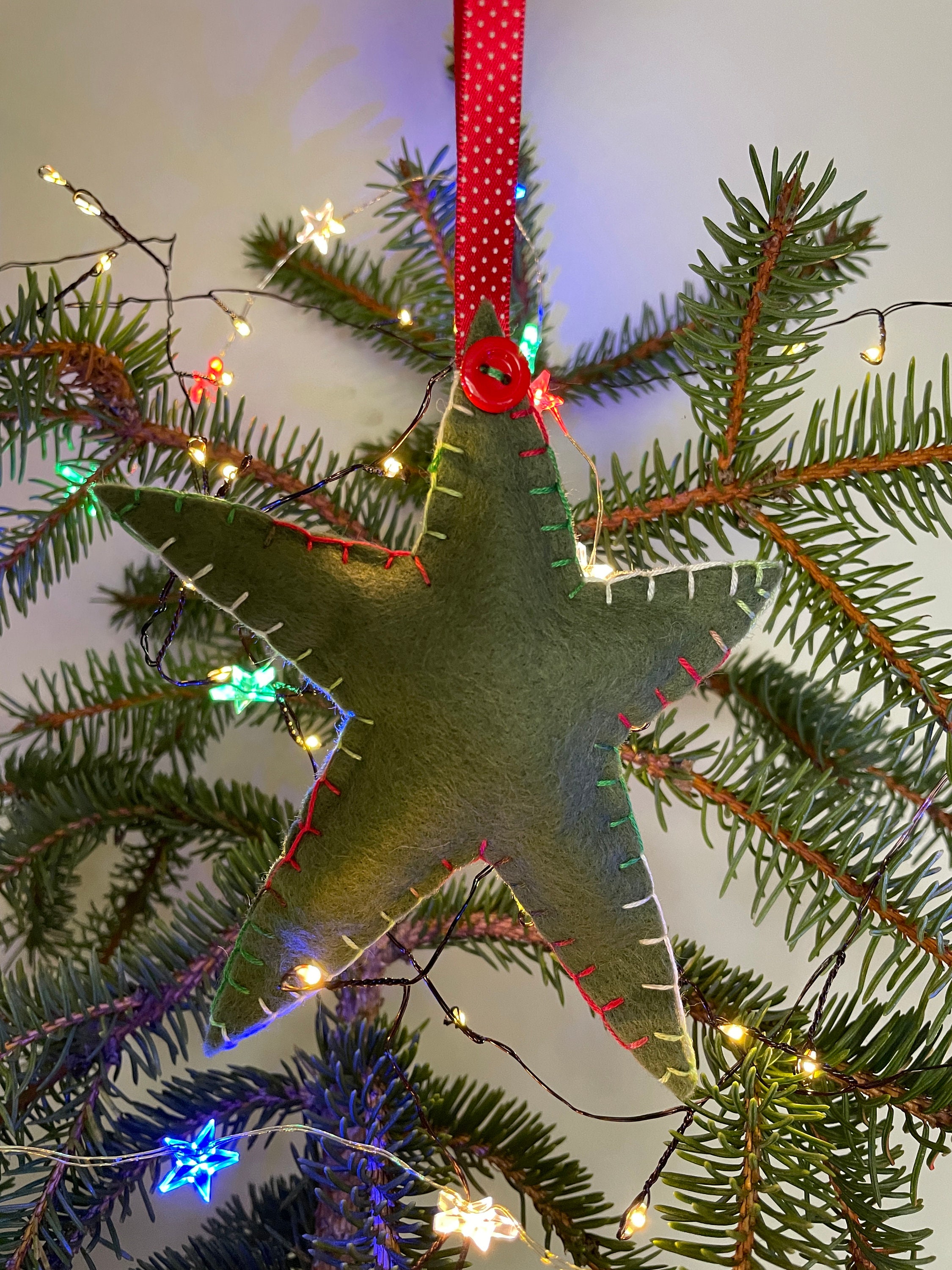 Christmas Tree Star Decorations Etsy UK