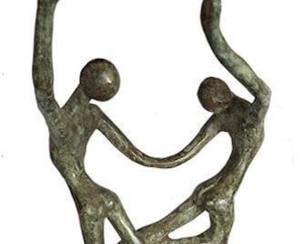 Scultura in bronzo "amore e felicità"