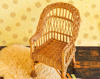 Kids Outdoor Chair Rattan, Wicker Kids Chair, Boho Decor Kids Bedroom, Childrens Boho Chair, Wicker Wooden Kids Chair, Boho Kids Decor