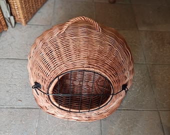 Trasportino per cani di piccola taglia, cesta per cani di piccola taglia, cesta per cani in vimini, cesta per animali domestici, trasportino per animali in rattan di vimini, cesta per gatti