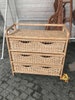 Organic Wicker Dresser, Rattan Nightstand, Wicker Chest of 3 Drawers, Wicker Nightstand with Drawers, Entryway Table with Drawers, Dressers 