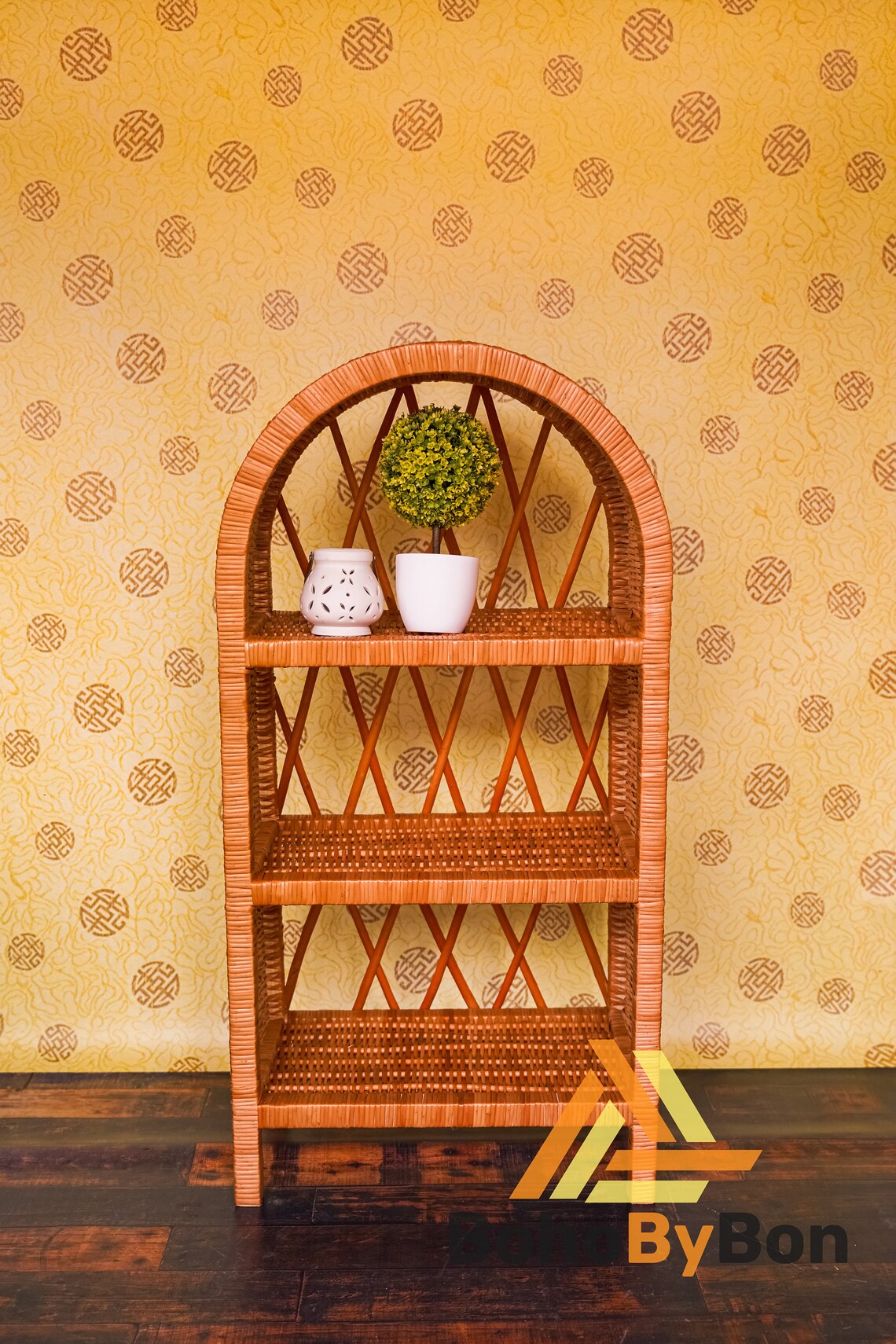 3tier Wicker Shelf With Arch Top Wicker Wicker Etsy UK