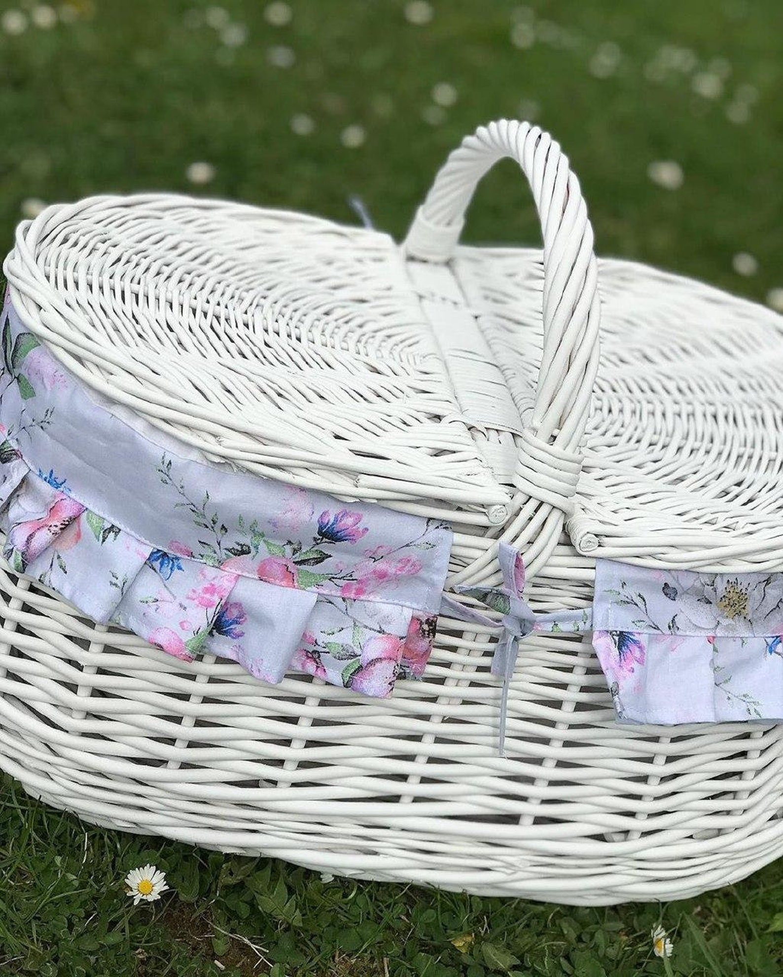 Picnic basket Wine Picnic Basket Picnic Basket with Lid Etsy