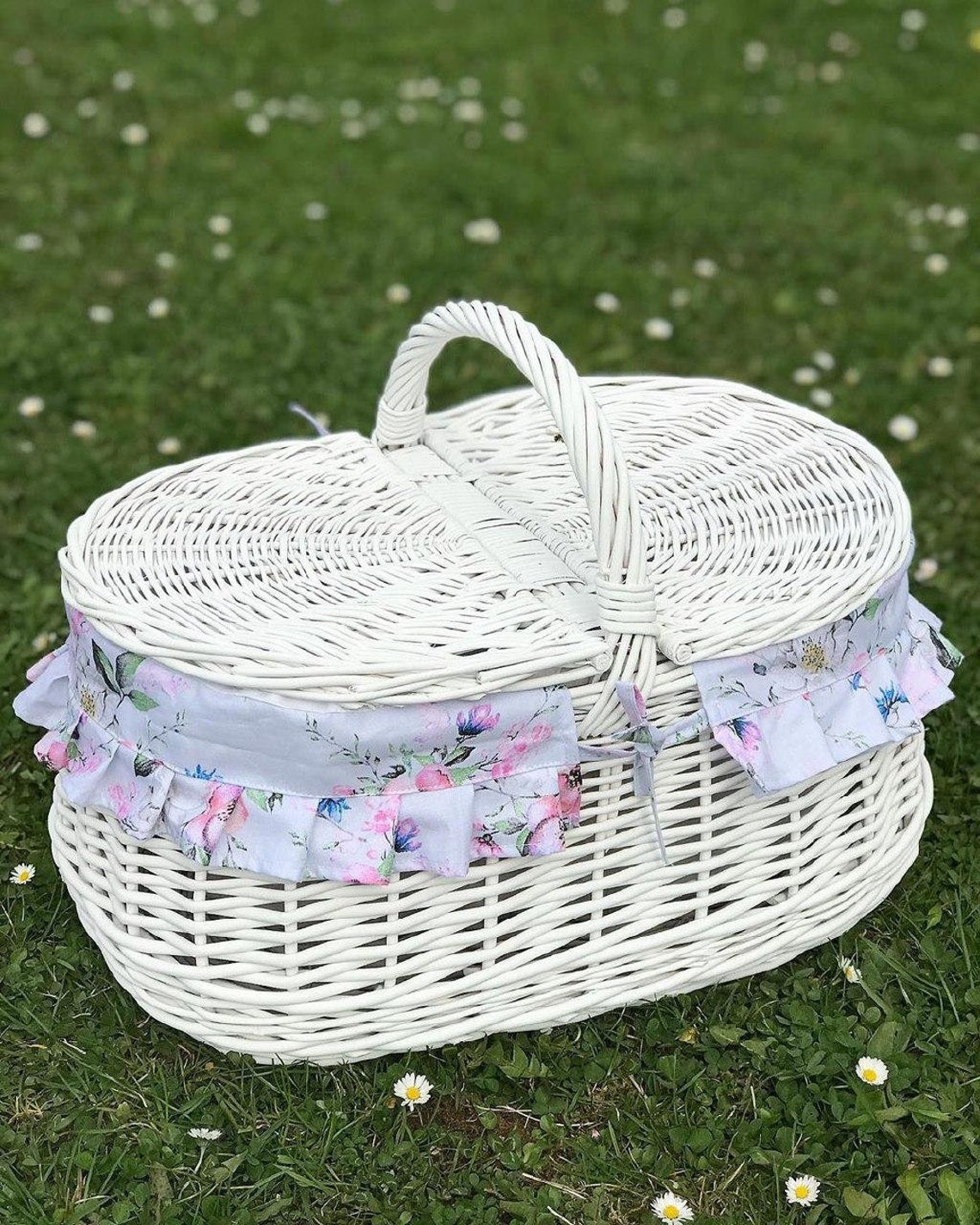 Picnic basket Wine Picnic Basket Picnic Basket with Lid Etsy