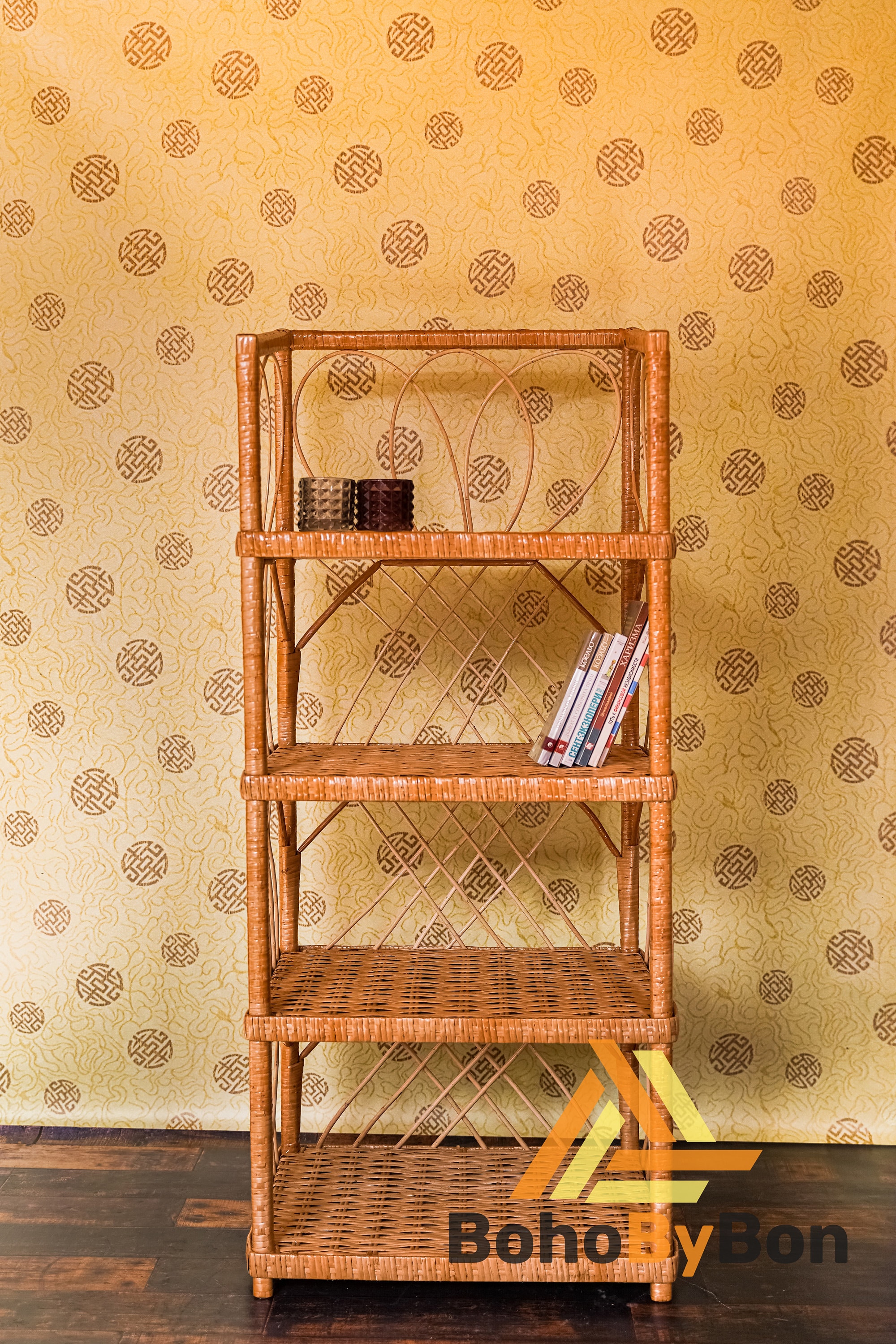 Wicker Bookshelf Wicker Shelving Unit Book Shelf Wicker Etsy Canada