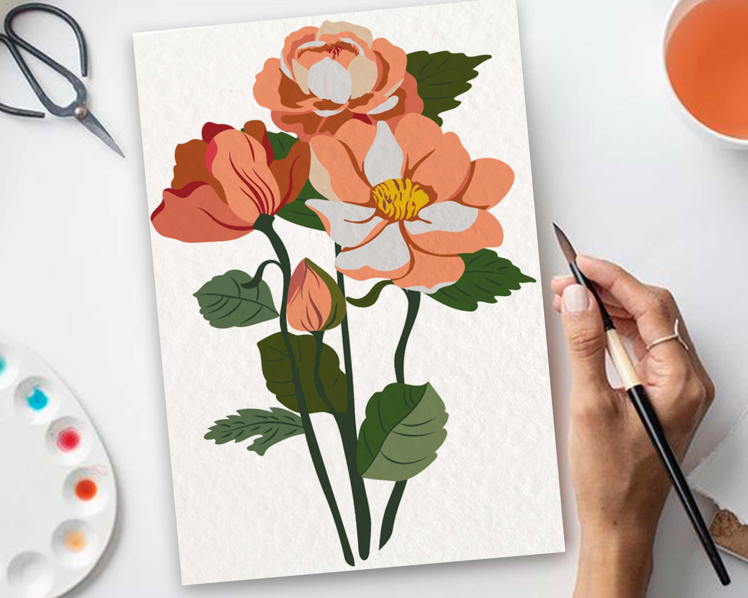 Flowers by Number Kit Printable Leaves Color by Number Art - Etsy Denmark