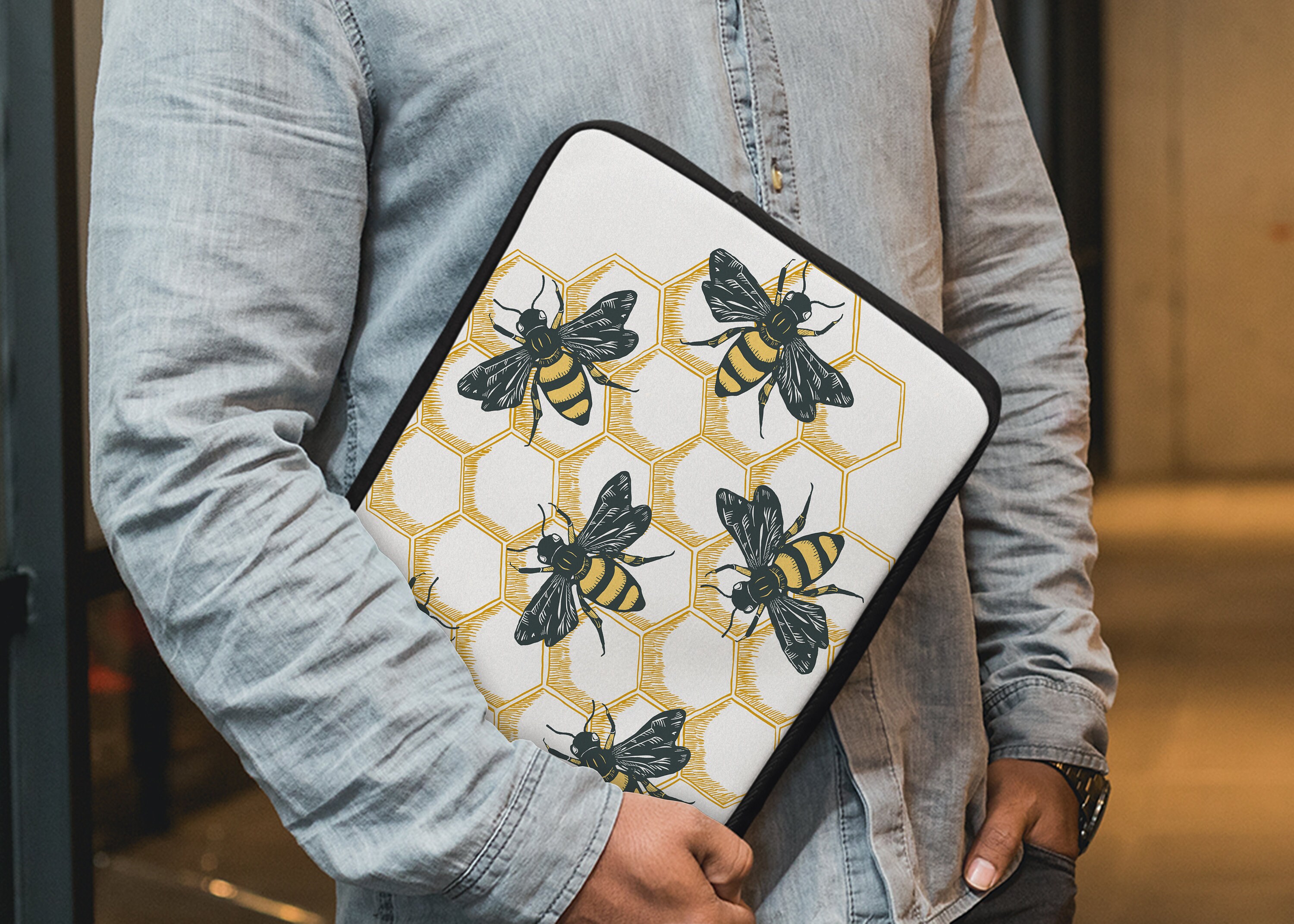 Bees Laptop Sleeve Laptop Sleeve Bee Laptop Sleeve 12 Inch