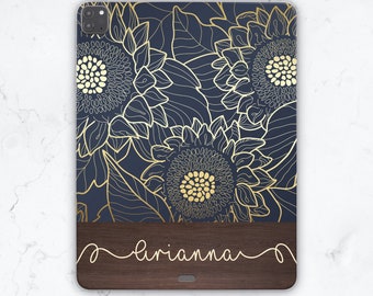 Sunflowers iPad Pro 12.9 2021 Case 6th Gen iPad Mini Case iPad 10.2 2021 Case iPad Pro 11.4 2020 Case iPad Pro 5th Gen Case With Name YY0221