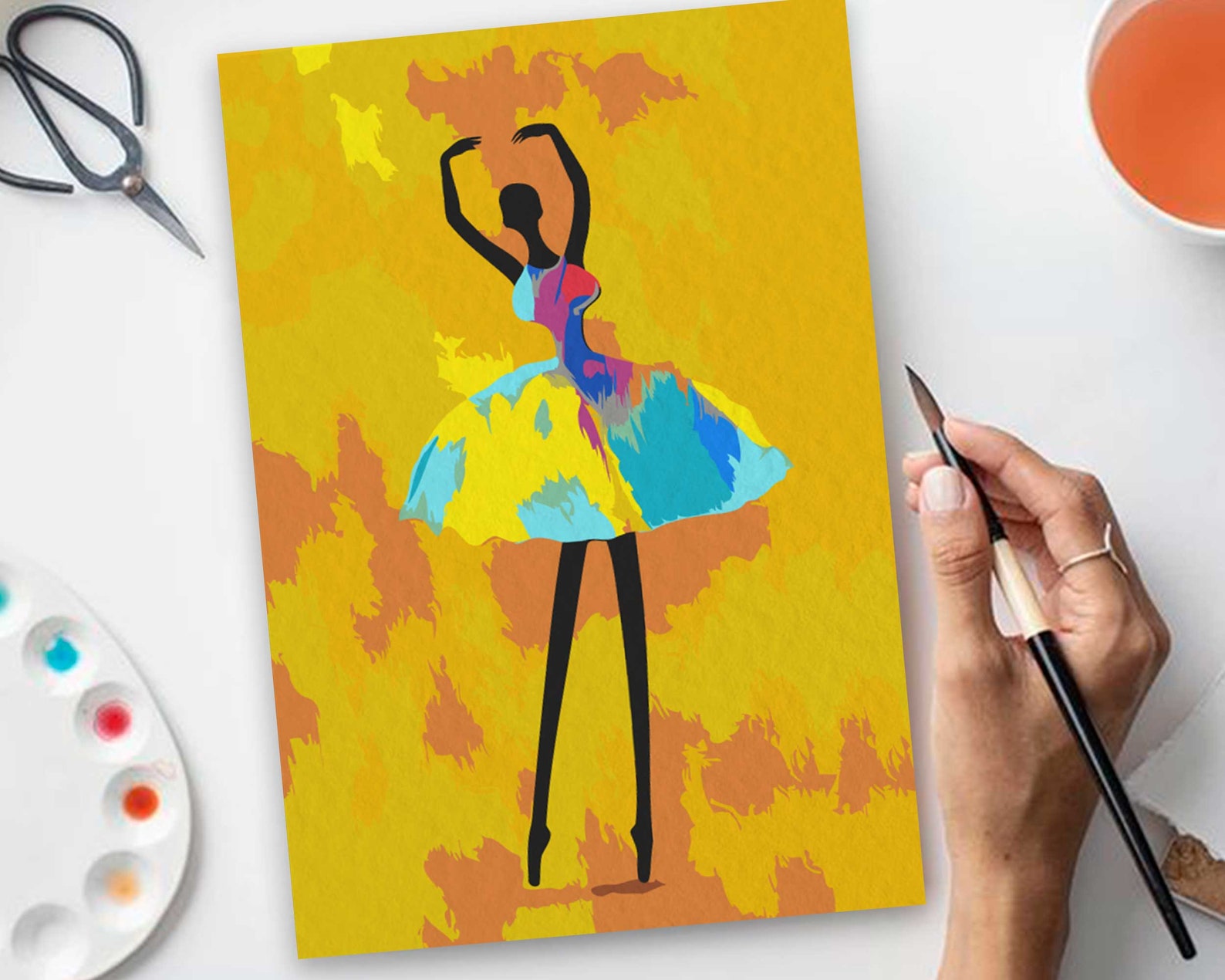 Ballerina by Number Kit Printable Dancing Girl Color by Number - Etsy