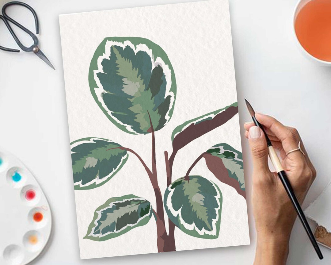Leaves by Number Kit Printable Green Leaf Color by Number Plant Art ...