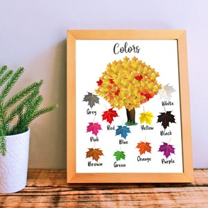 Color Poster, Rainbow Classroom Decor, Montessori Toddler Playroom Decor, Educational Poster for Kids, Homeschool Printable Digital Download