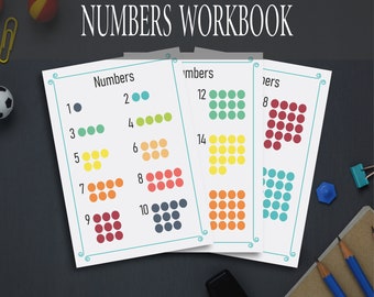 Number 1-20 Printable Tracing Worksheet for Kids, Downloadable Math Activity, Preschool Curriculum 1st Grade Workbook, Learning Practice PDF