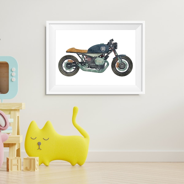 Motorcycle Wall Art - Etsy