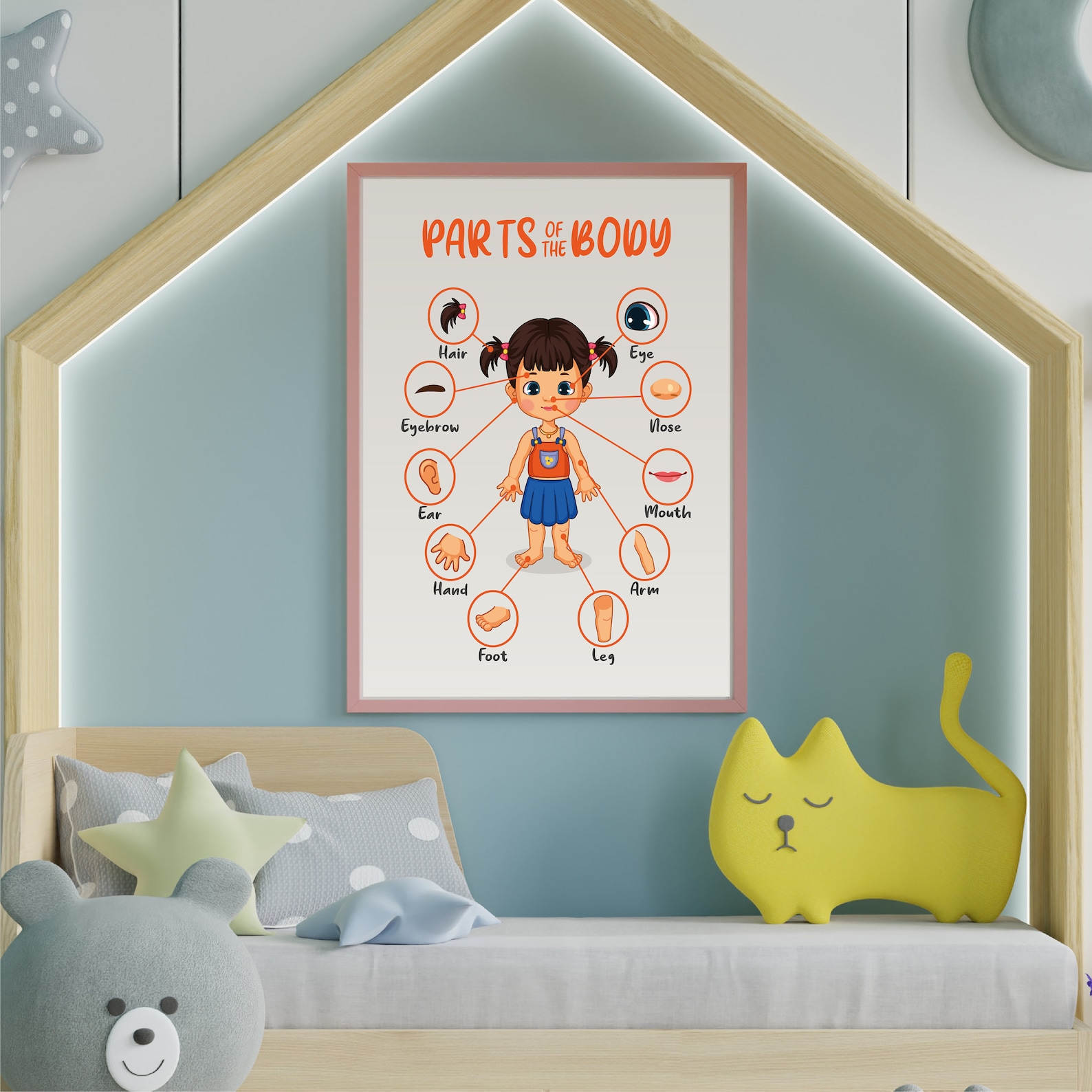 Body Parts Poster Montessori Toddler Body Parts Printables | Etsy
