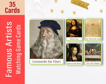 Famous Painters Matching Game: Montessori Preschool Activity (PDF)