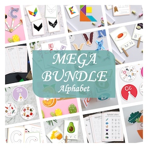 ALPHABET Mega Bundle Printable ABC Set, Paper Letter Craft Activity For Kids, Preschool Games, Learning and Literacy, First Montessori