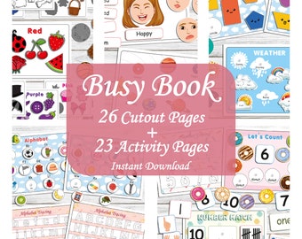 Toddler Learning Binder: Preschool Homeschool Activity Book (PDF)
