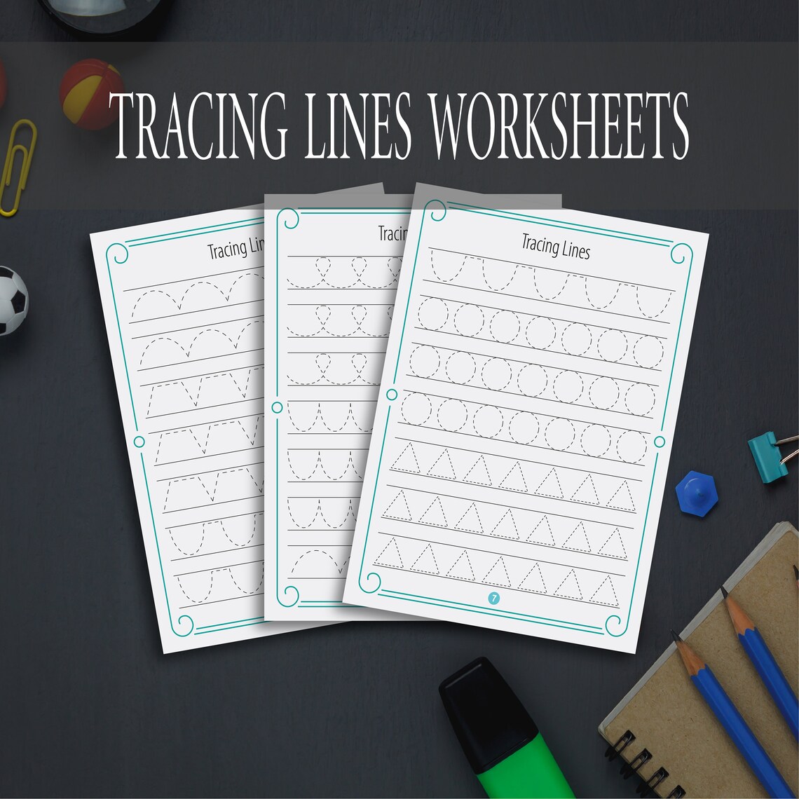 Tracing Lines Printable Toddler Busy Book Montessori Toddler | Etsy