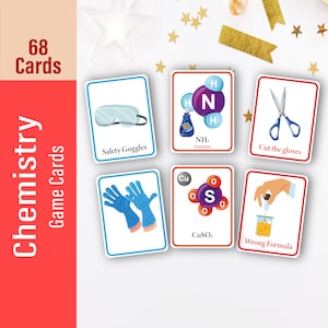 Chemistry Game Cards, Montessori Toddler Compounds Game Cards for Kids ...