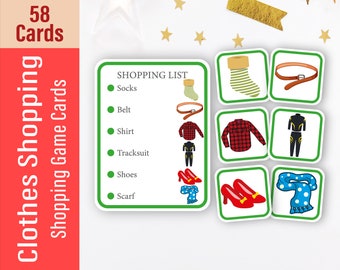 Clothes Shopping Matching Game: Montessori Learning Cards (PDF)