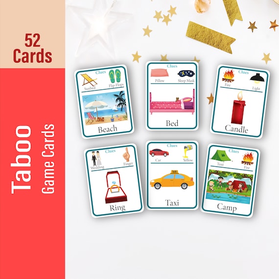 Carte da gioco tabù, carte da gioco di parole tabù per bambini Montessori  per bambini, materiali Montessori per l'apprendimento precoce per libri  impegnativi -  Italia