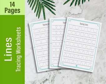 Tracing Lines Worksheets: Montessori Pre-Writing Practice (PDF)