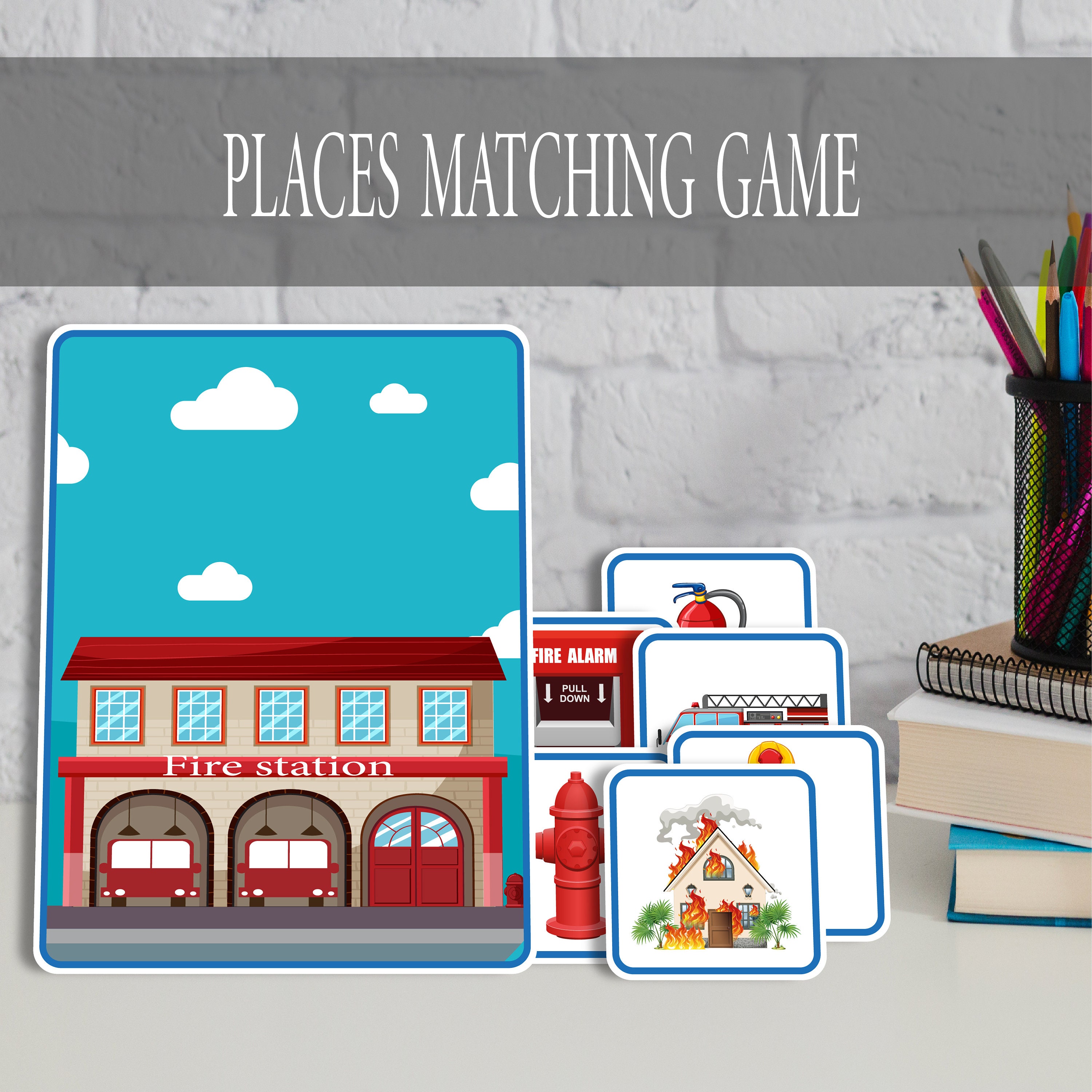 Places Matching Game Cards: Montessori Toddler Learning (PDF) - Etsy