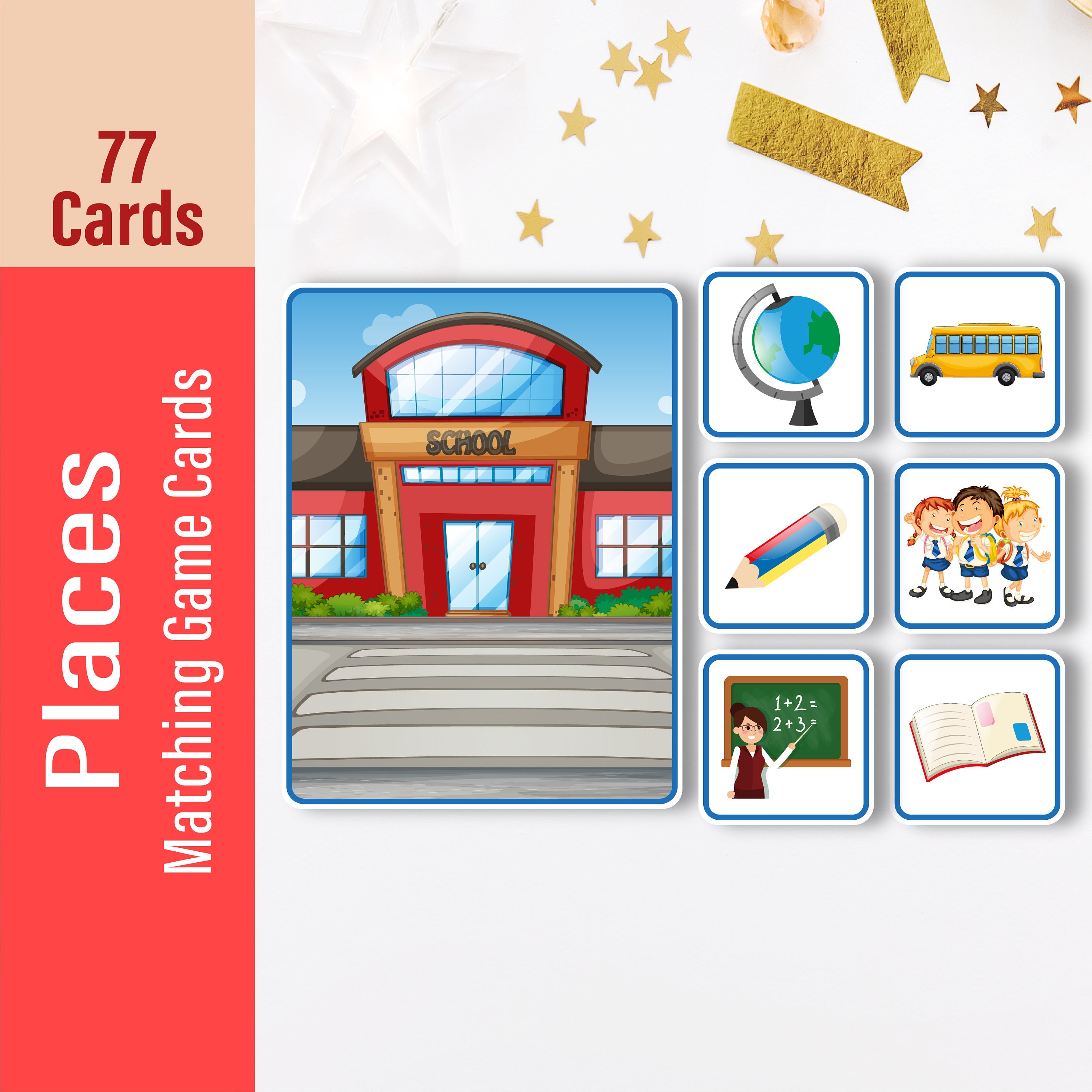 Places Matching Game Cards: Montessori Toddler Learning (PDF) - Etsy