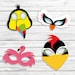 BIRD Animal Mask, Printable Paper Craft Template, Party Favor Pet ...