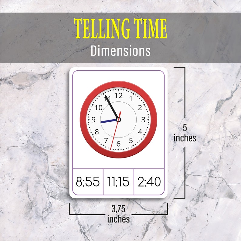 Telling Time Clip Cards: Montessori Clock Learning (PDF Printable) - Etsy
