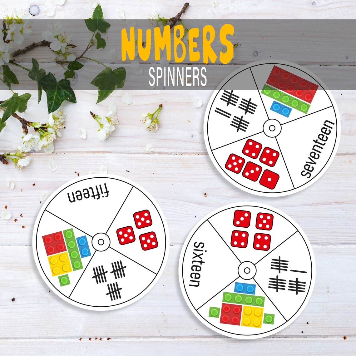 NUMBERS 1-20 Spinner Cards Printable Toddler Busy Book - Etsy