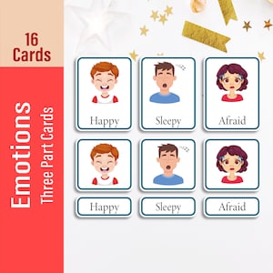 Emotion Flashcards, Feelings Flash Cards, Montessori Materials, Homeschool Printables, Emotions Chart, School, Classroom, Preschool Toys