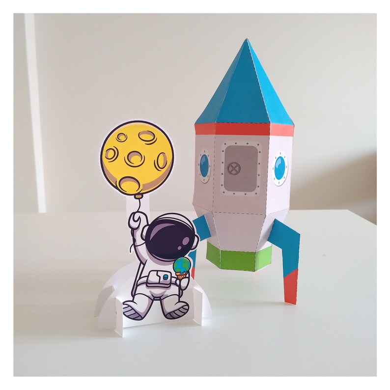 3D Paper Rocket Puppet, Space Star Ship, Rocket Toy Gifts, Cosmonaut ...