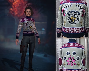 UGLY SWEATER, Jill's Ugly Sweater, Woman's woolen sweater, Ugly sweaters, Handknit sweater women, Knitted sweater Embroidered, Custom order