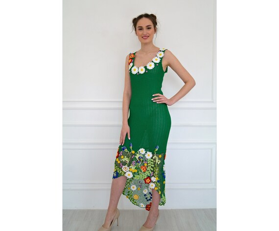 green rixo dress Losanna Satin Gown in Forest Green
