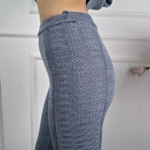 Ladies Thick Warm Leggings Pants Womens Cable Knit Full Length