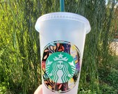 Starbucks Cold cup, Fiesta, Venti, Personalized, with Straw, Reusable, gifts