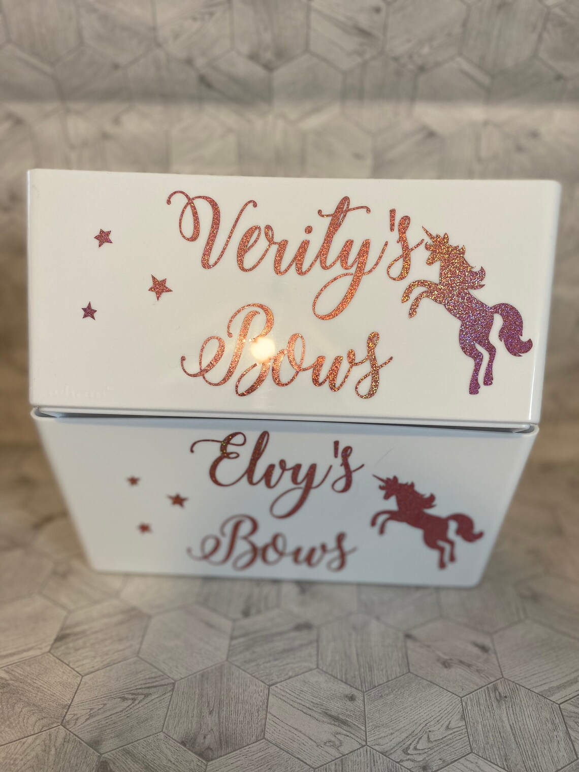 Personalised Hair Bow Box Hair Storage Box Etsy