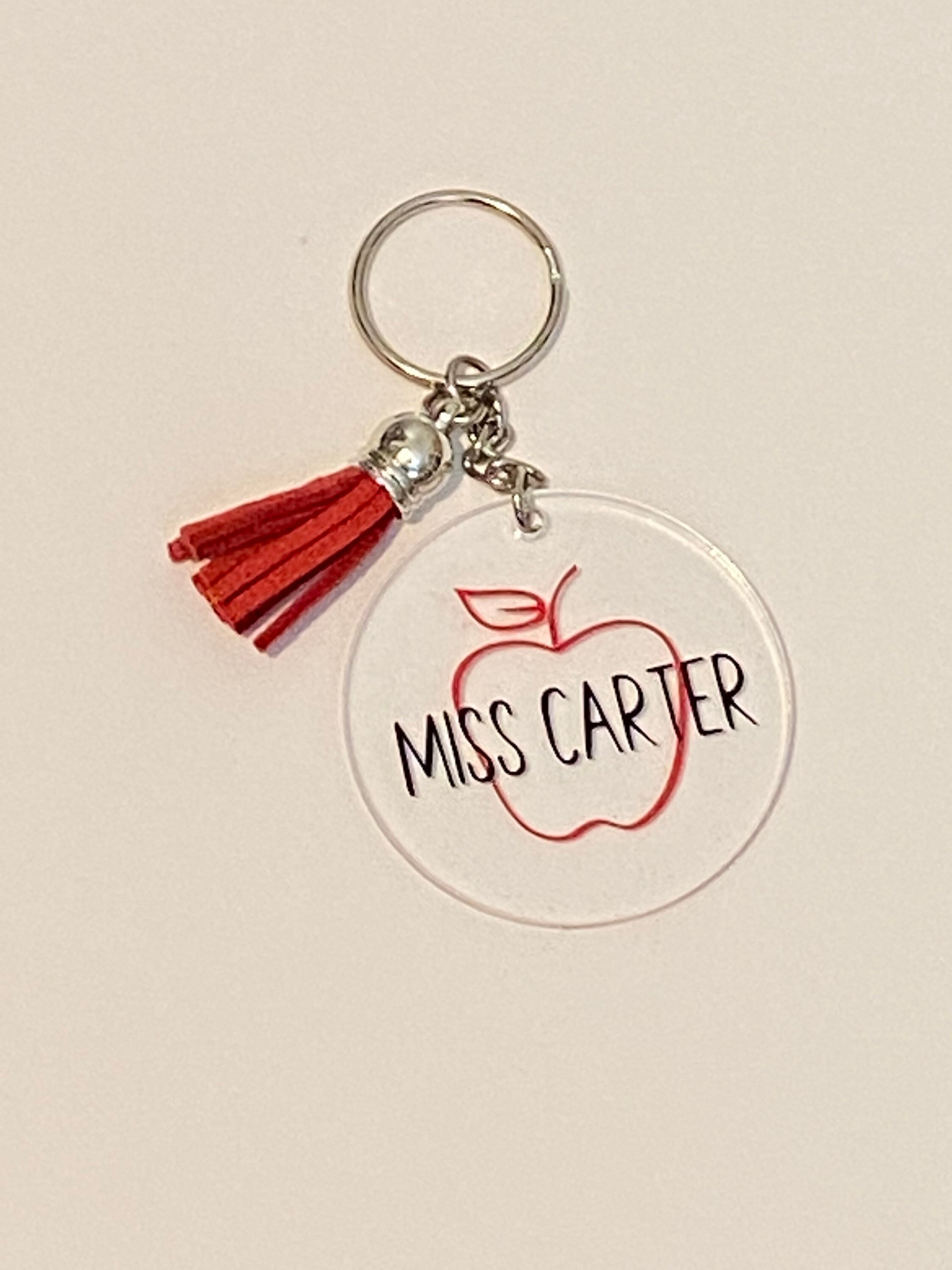 Personalised keyrings acrylic keyrings with tassels tassel Etsy
