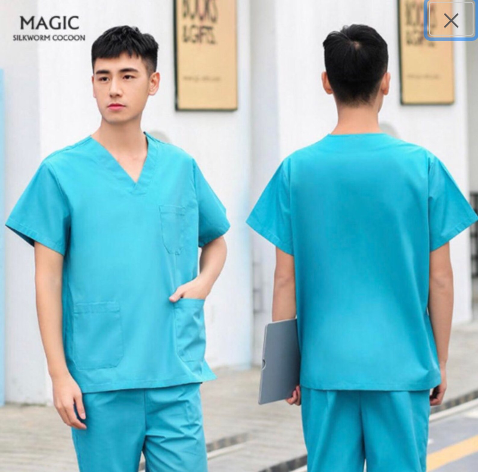 Unisex solid color scrub set. Etsy