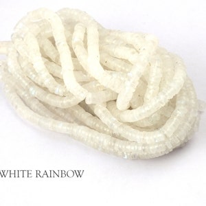 Regenbogen Mondstein Reifen Perlen, 16 Zoll langen Reifen Handgemachte Herstellung Schmuck Perlen, 5-5,5 mm Heishi Reifen Perlen Großhandelspreis Reifen Perlen BT-154