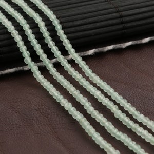Green Quartz Gemstone Beads, Round Shape Beads Micro Faceted Quartz, Quartz Beaded Strand, Handmade Beads Making Jewelry Supplies. CL-130