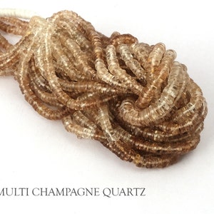 Natürliche Multi Champagen Quarz Reifen Perlen, Reifen Perlen Heishi Handmade Herstellung Schmuck Handwerk, 5-6 mm lose Edelstein Perlen Strang machen BT-85